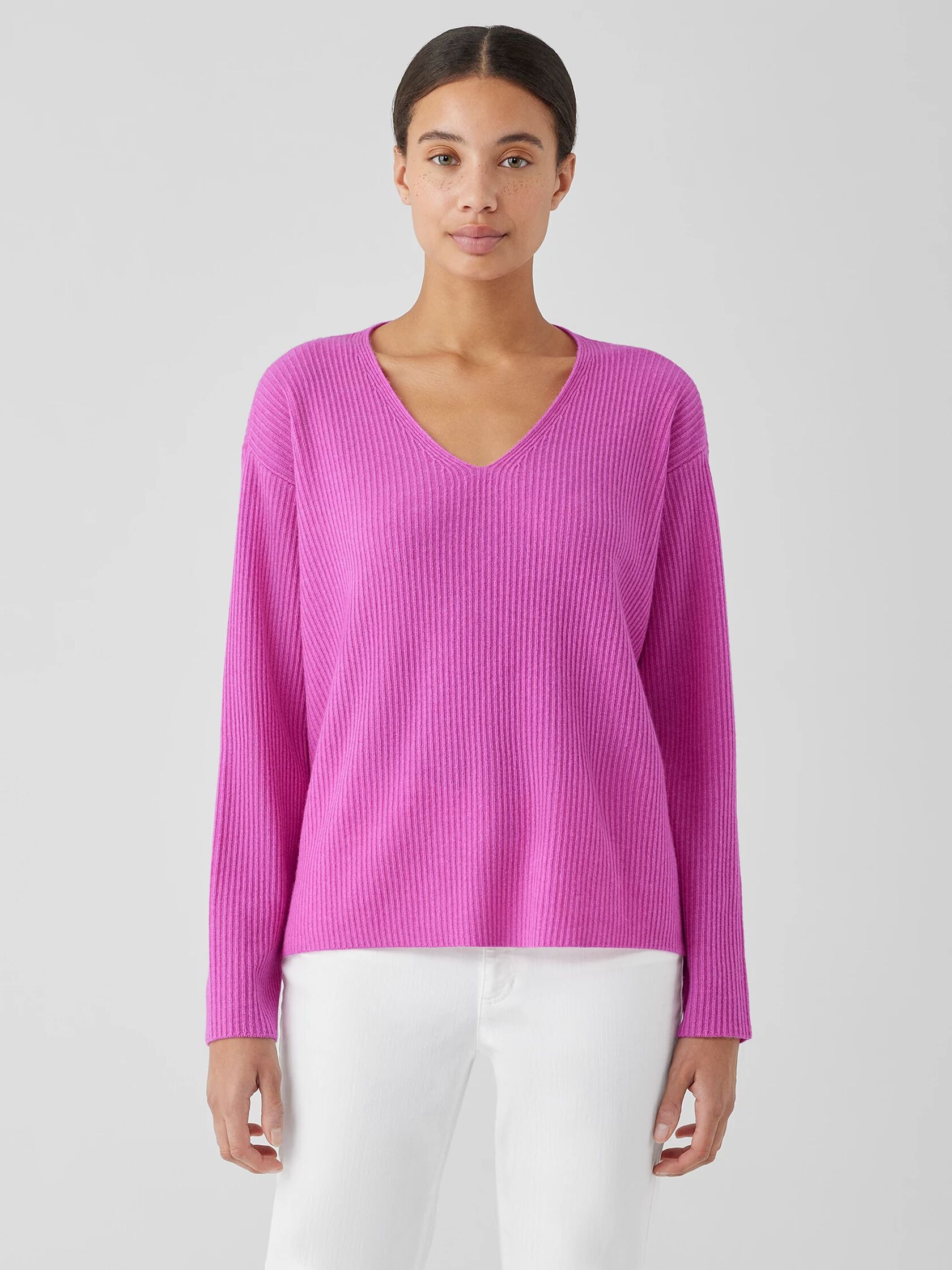 Italian Cashmere V-Neck Top