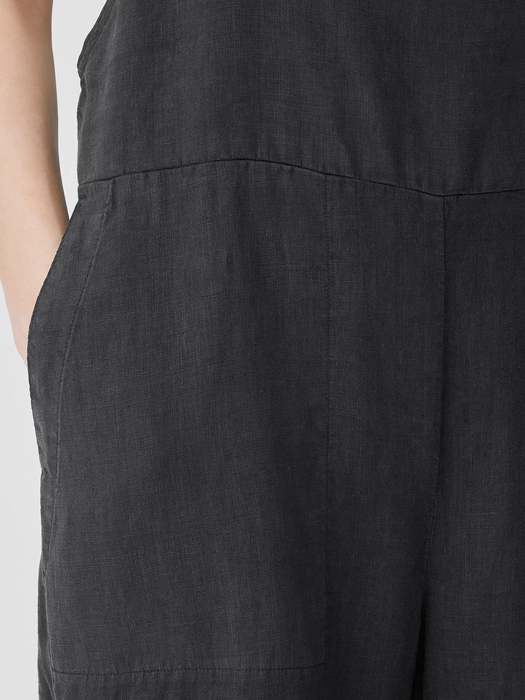 Garment-Dyed Organic Linen Overalls