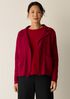 Fine Felted Wool Notch Collar Cardigan in Regenerative Wool