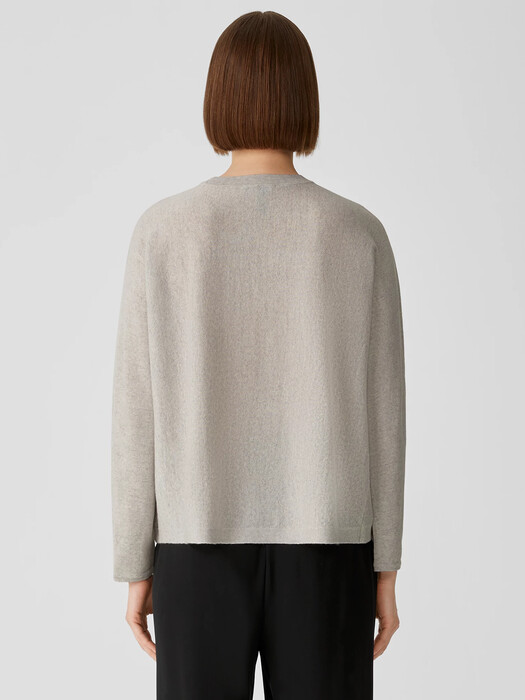 Washable Wool Crepe Top in Regenerative Wool
