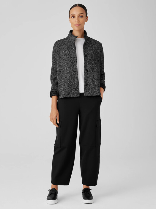 Organic Cotton Terry Stand Collar Jacket