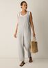 Slubby Organic Cotton Linen Overalls