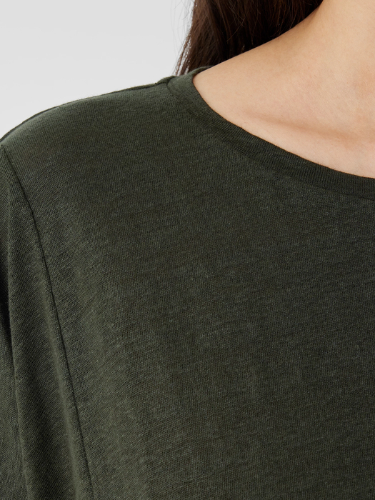 Organic Linen Jersey Round Neck Tee