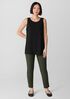 Washable Stretch Crepe Slim Pant