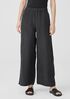 Puckered Organic Linen Wide-Leg Pant