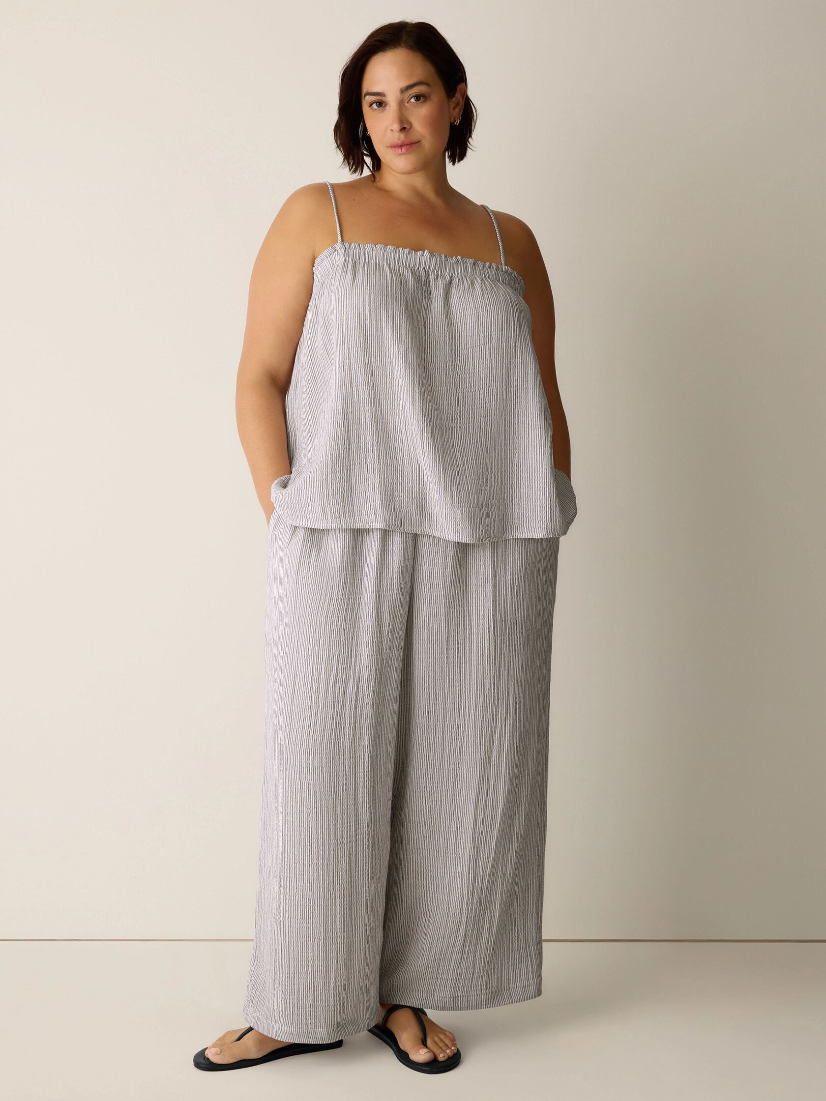Striped Organic Cotton Gauze Cami