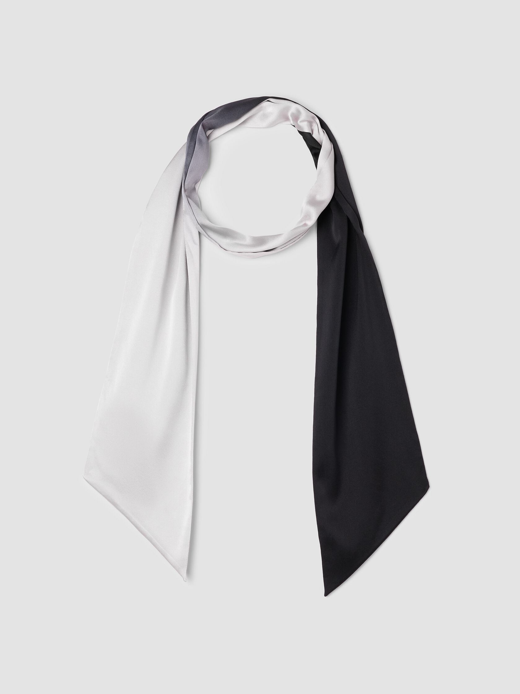 Ombré Silk Charmeuse Double Tie Scarf