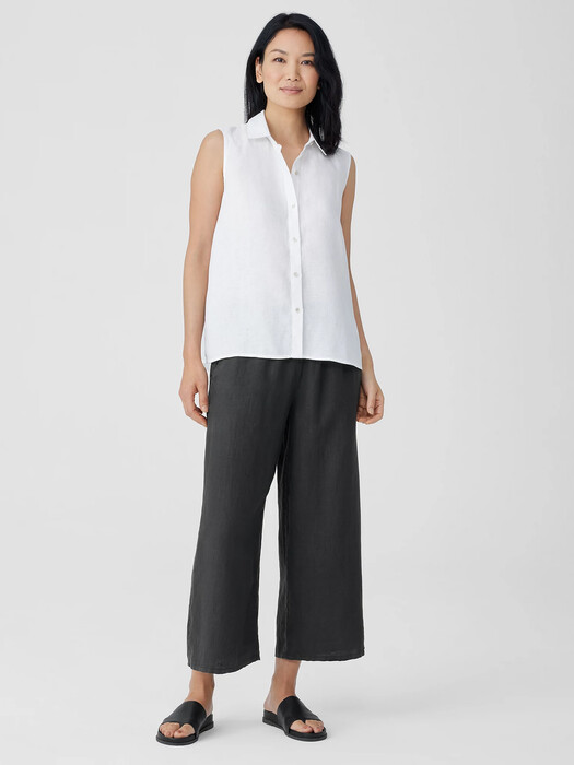 Handkerchief Linen Sleeveless Shirt