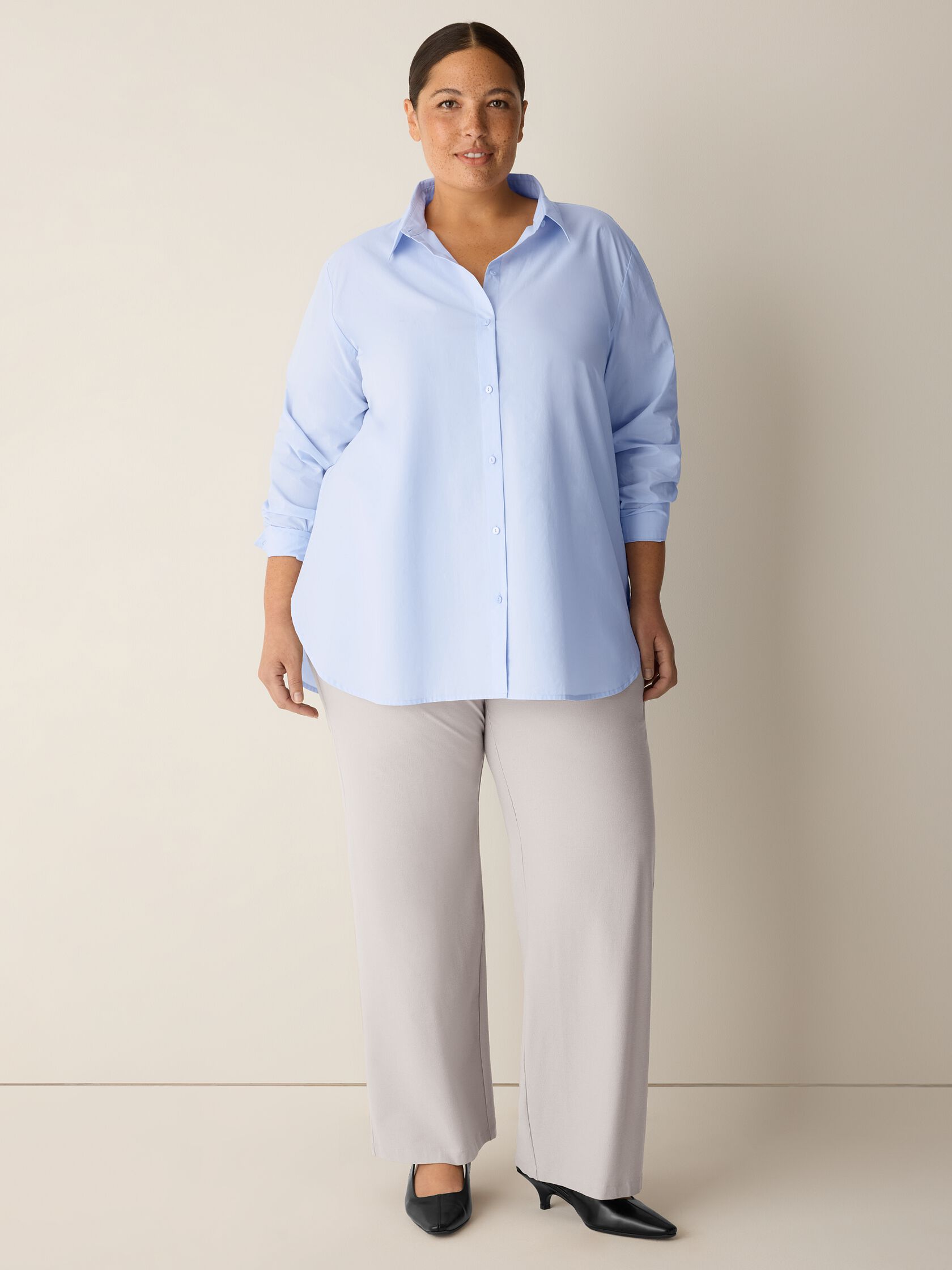 Organic Cotton Poplin Classic Collar Shirt