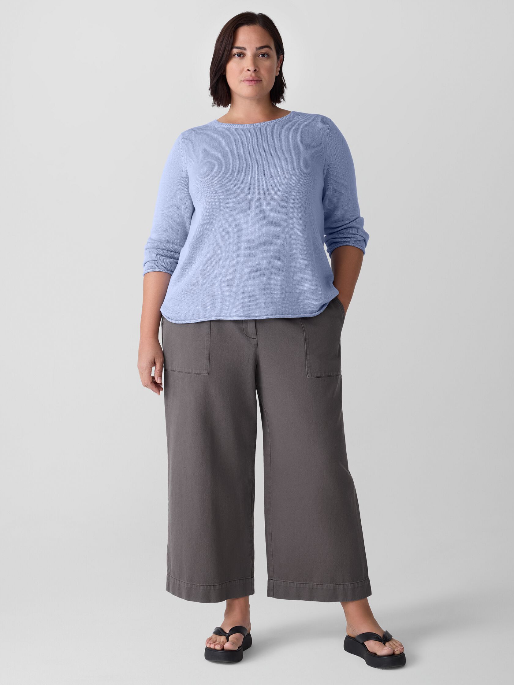 Peruvian Cotton Blend&nbsp;Bateau Neck Top