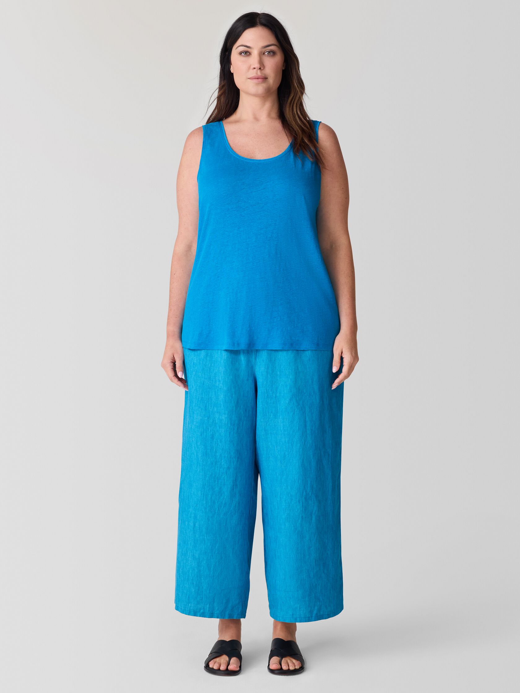 Organic Linen Jersey Scoop Neck Tank