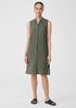 Puckered Organic Linen Sleeveless Dress