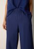Stretch Organic Cotton Poplin Wide-Leg Pant