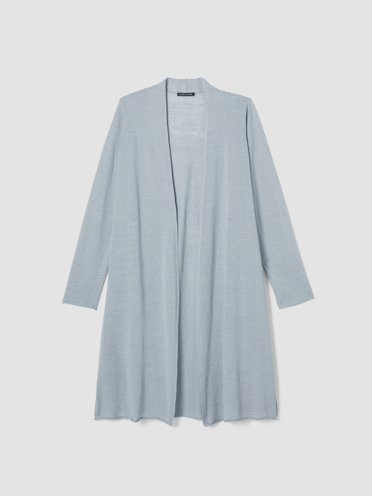 Organic Linen Cotton Jersey Long Cardigan