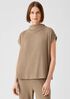 Ribbed Organic Cotton Blend Square Top