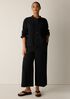 Organic Cotton Doubleweave Wide-Leg Pant