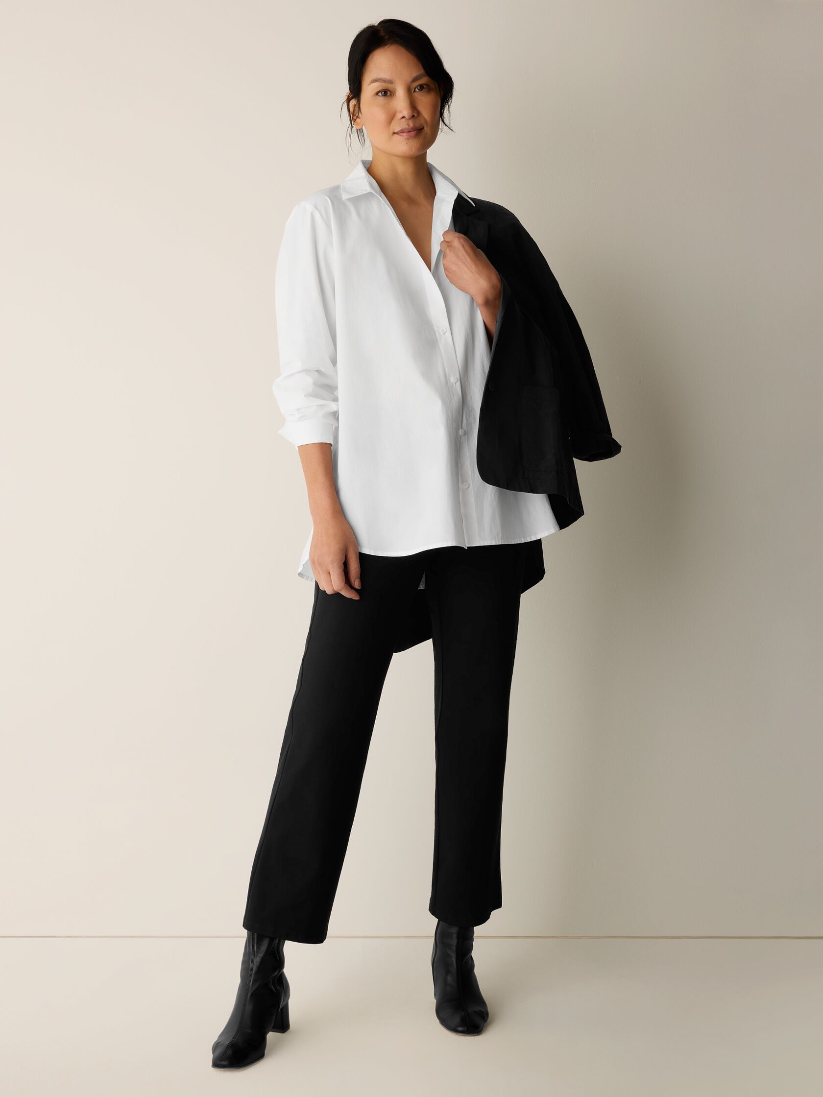 Organic Cotton Poplin Classic Collar Shirt