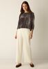 Crushed Velvet Round Neck Top