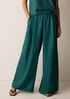Lightweight Satin Shimmer Full-Length Wide Pant
