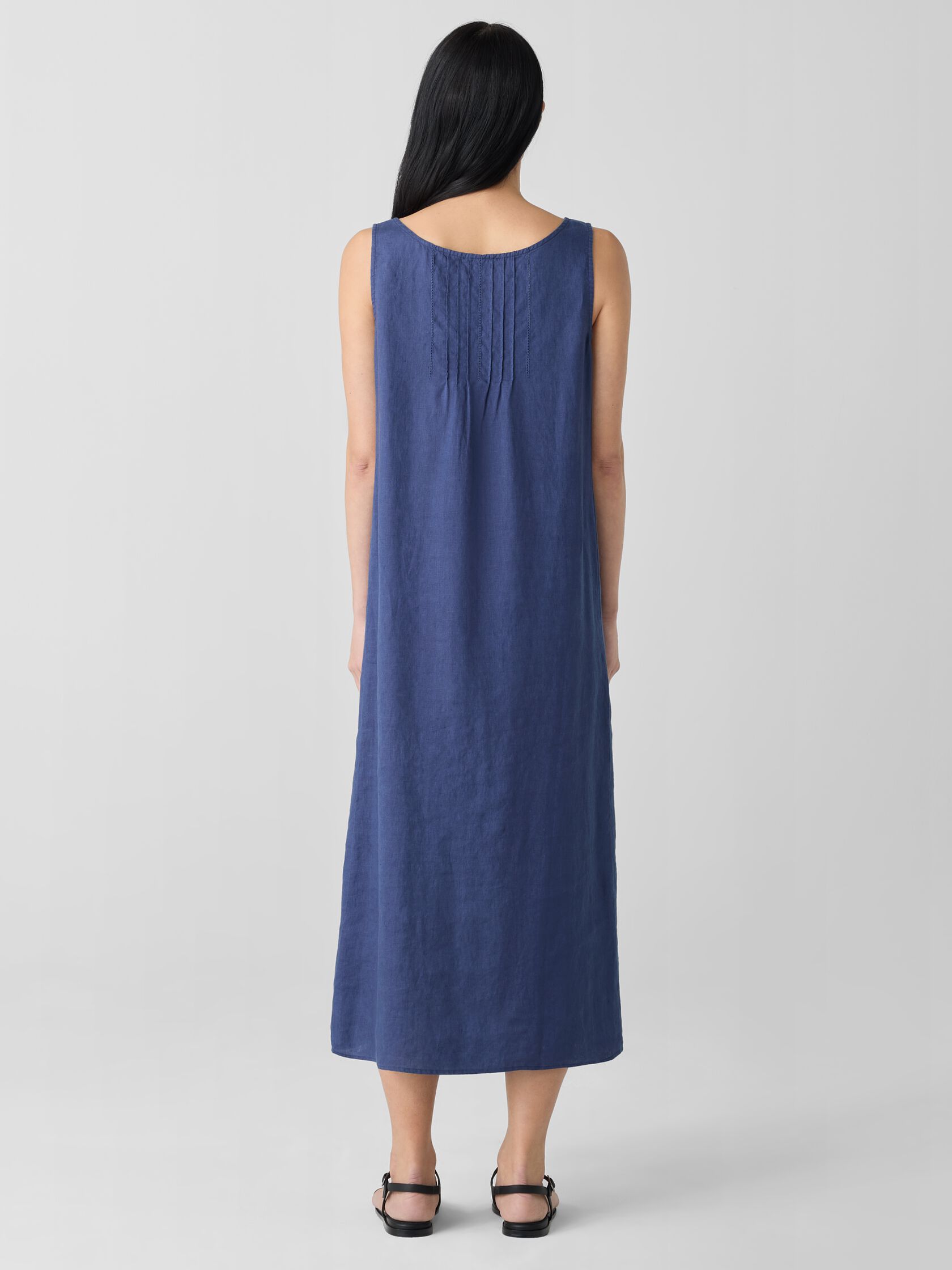 Organic Linen Scoop Neck Dress