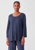 Cozy Organic Cotton Interlock U-Neck Top