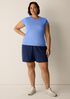 Organic Cotton Stretch Rib Crew Neck Tee