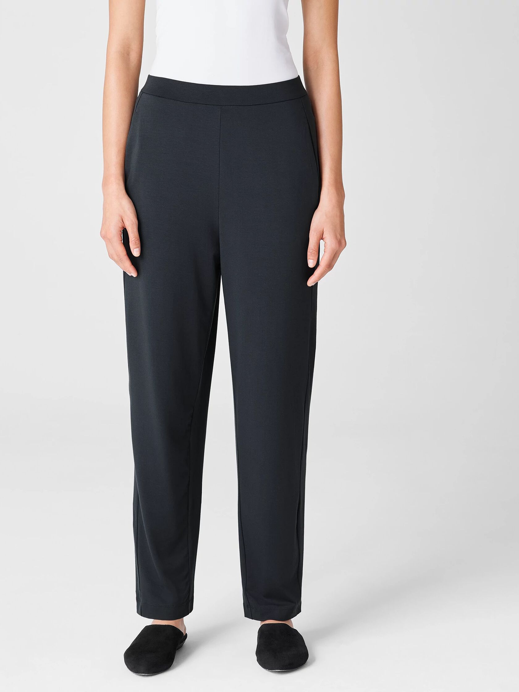 Eileen Fisher Essentials Stretch Jersey Ankle Pull-On Leggings