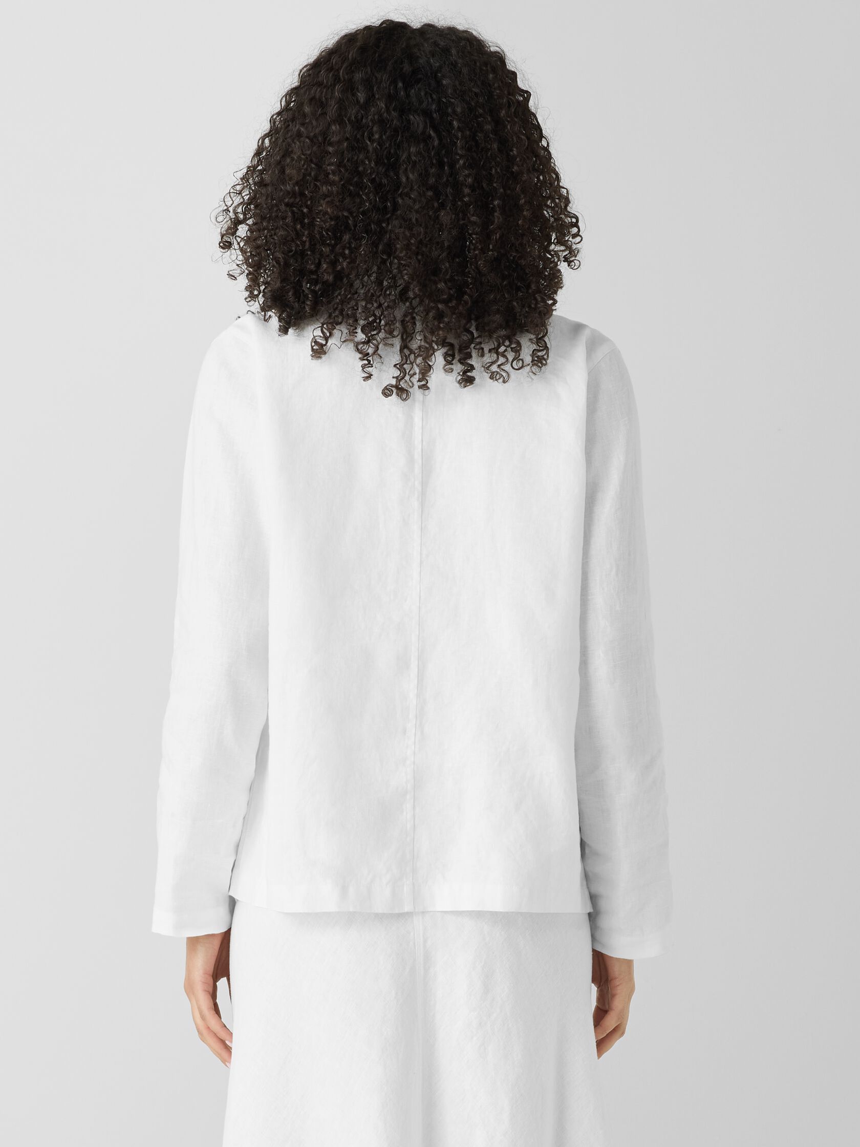 Organic Linen High Collar Jacket