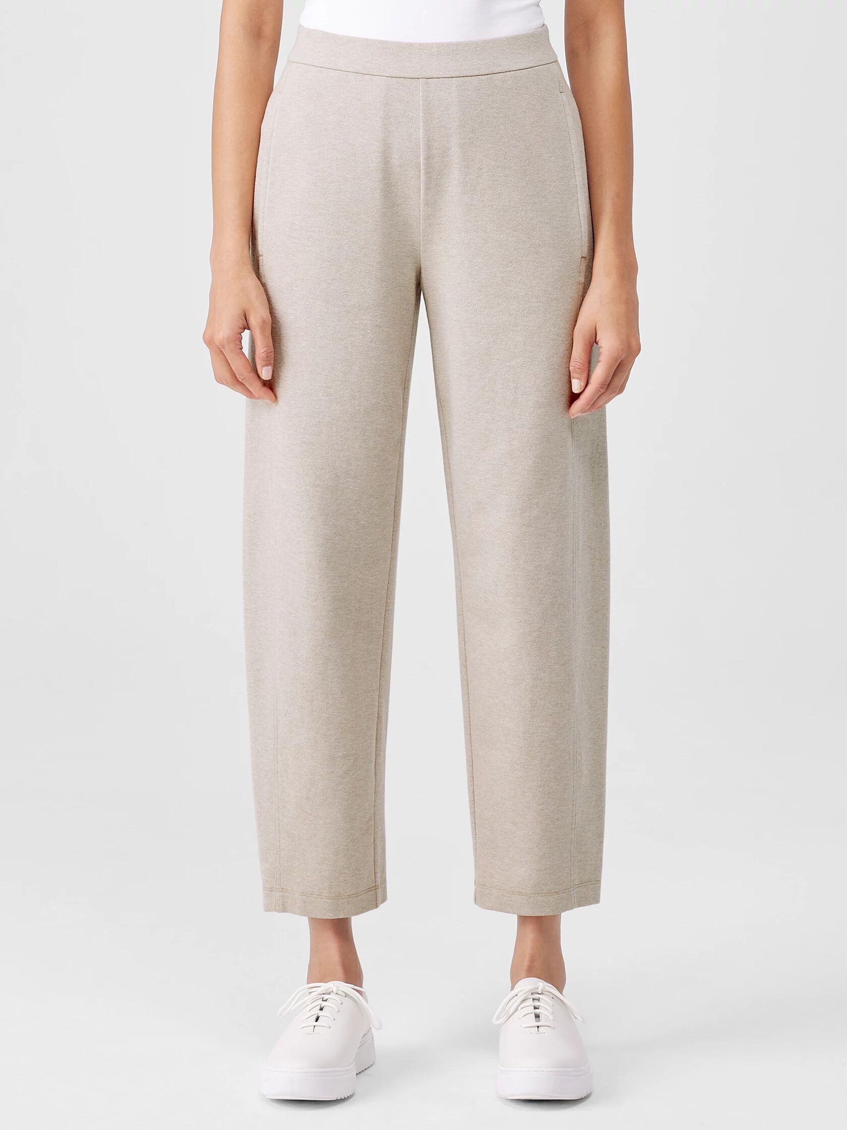 Organic Cotton Melange Crepe Lantern Pant | EILEEN FISHER