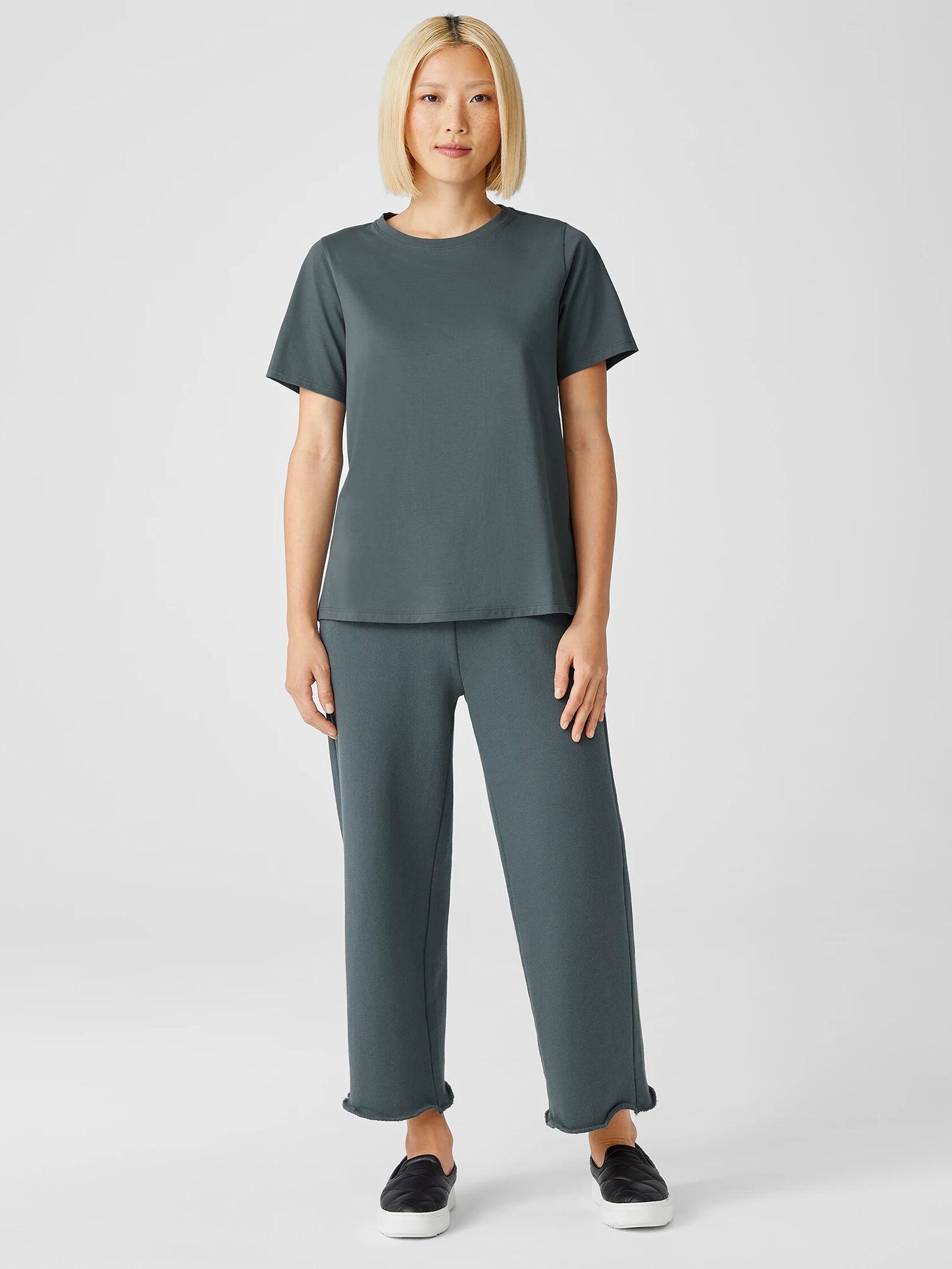 Organic Pima Cotton Jersey Round Neck Tee