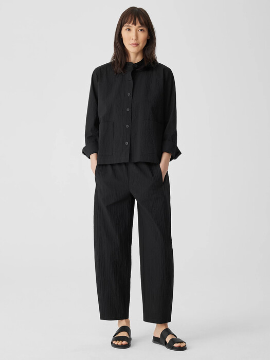 Organic Cotton Pucker Shirt Jacket
