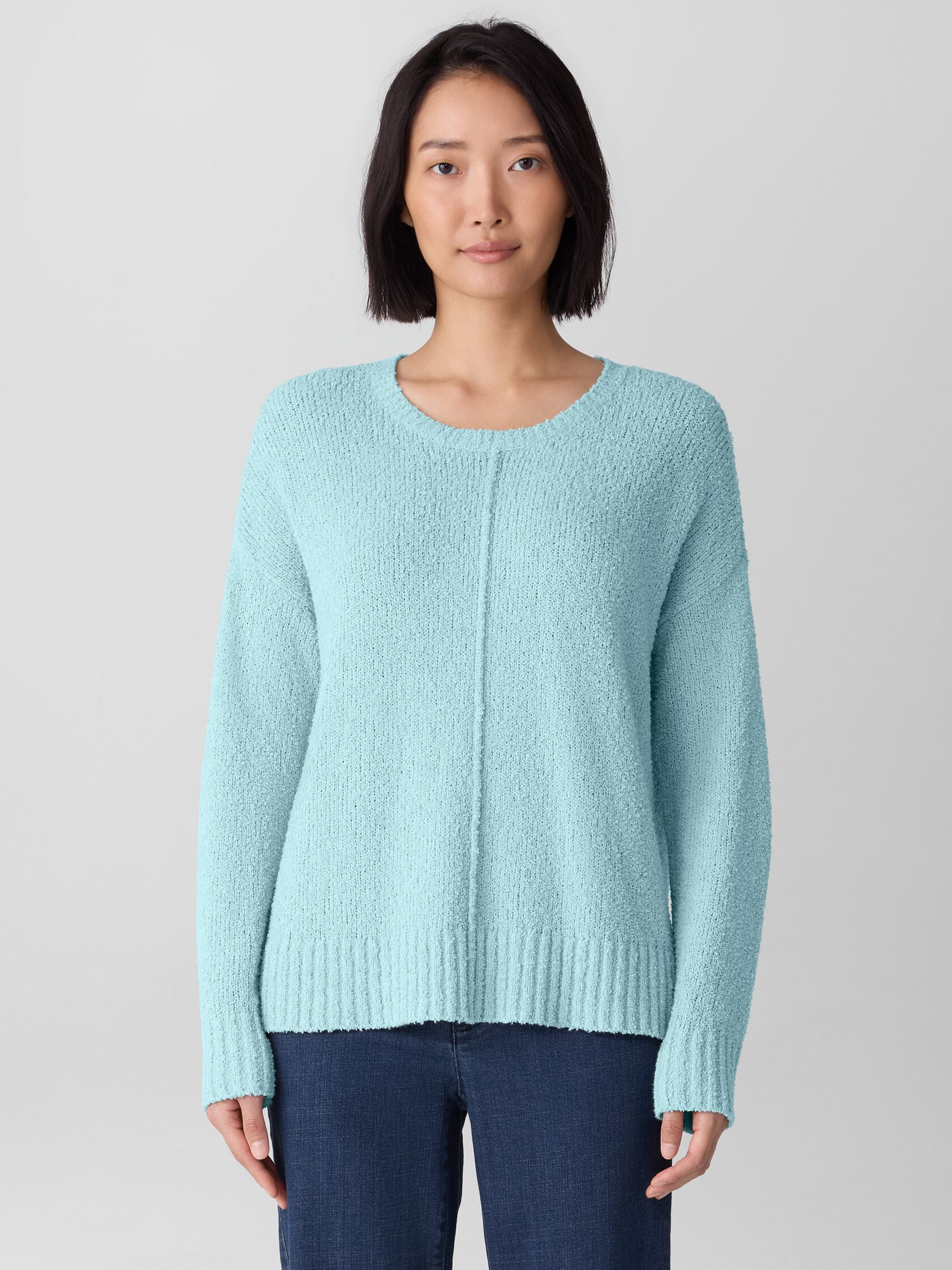 Cotton Fluff Crew Neck Top
