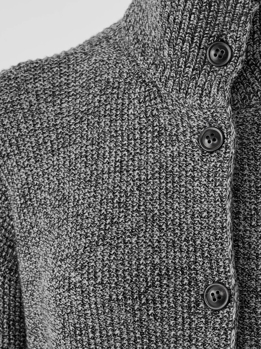 Peruvian Organic Cotton High Collar Cardigan