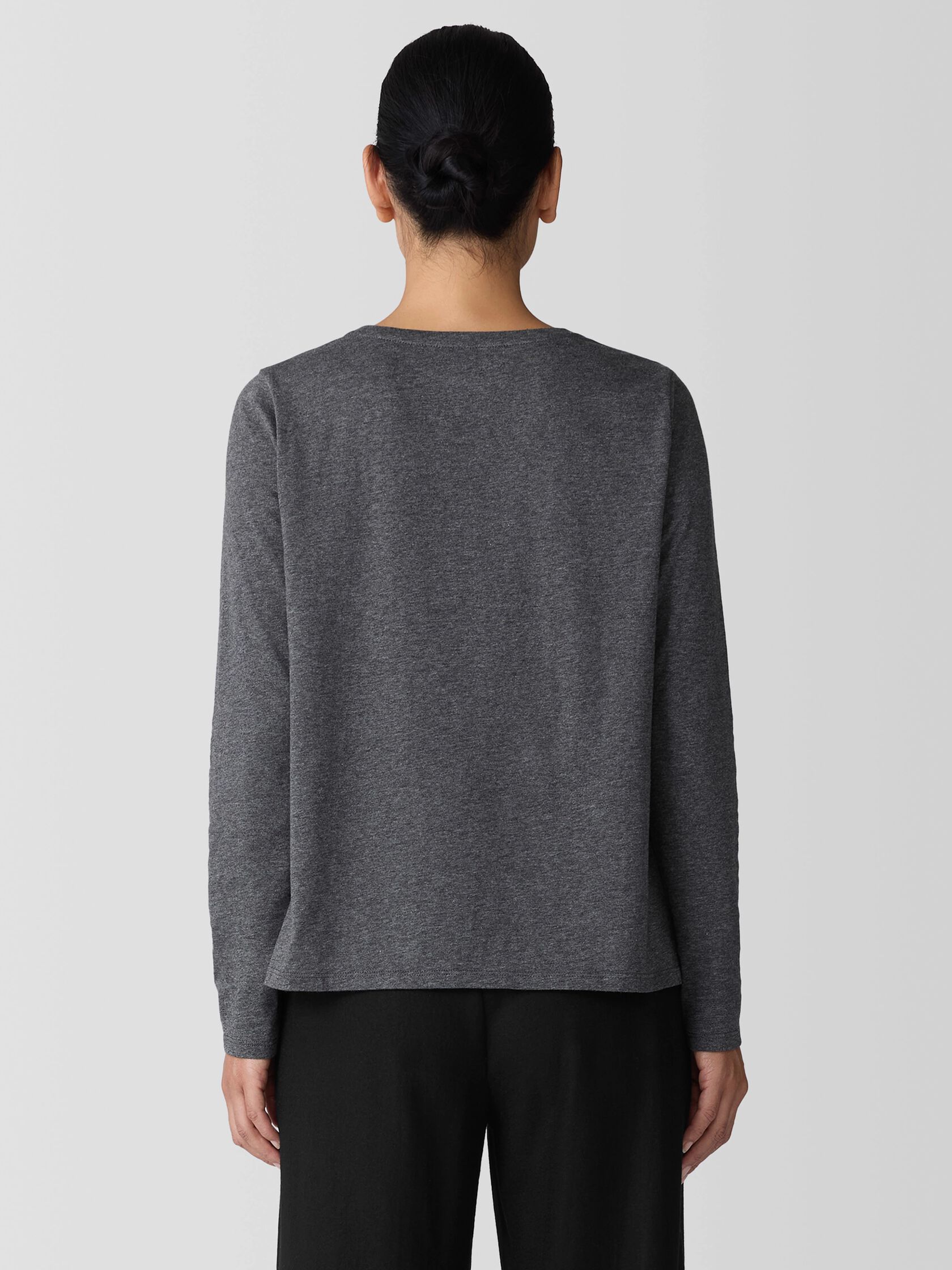 Mélange Fine Organic Cotton Jersey Long-Sleeve Tee