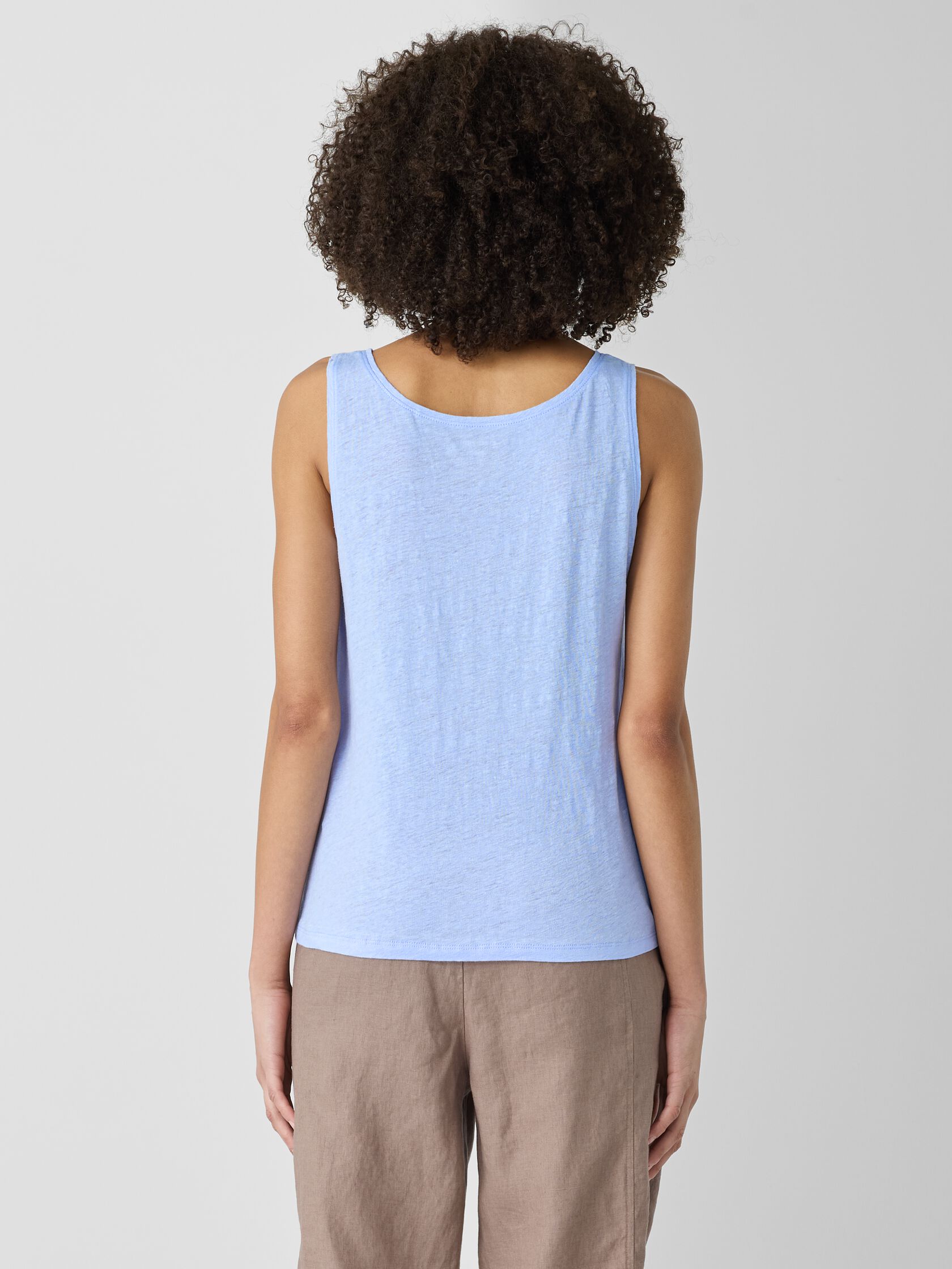 Organic Linen Jersey Scoop Neck Tank