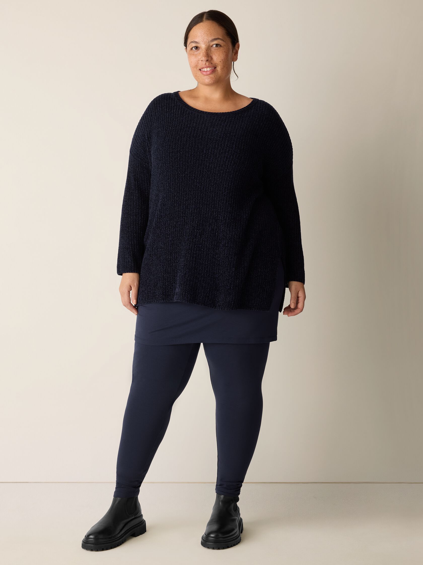 Stretch Jersey Knit Skirted Legging
