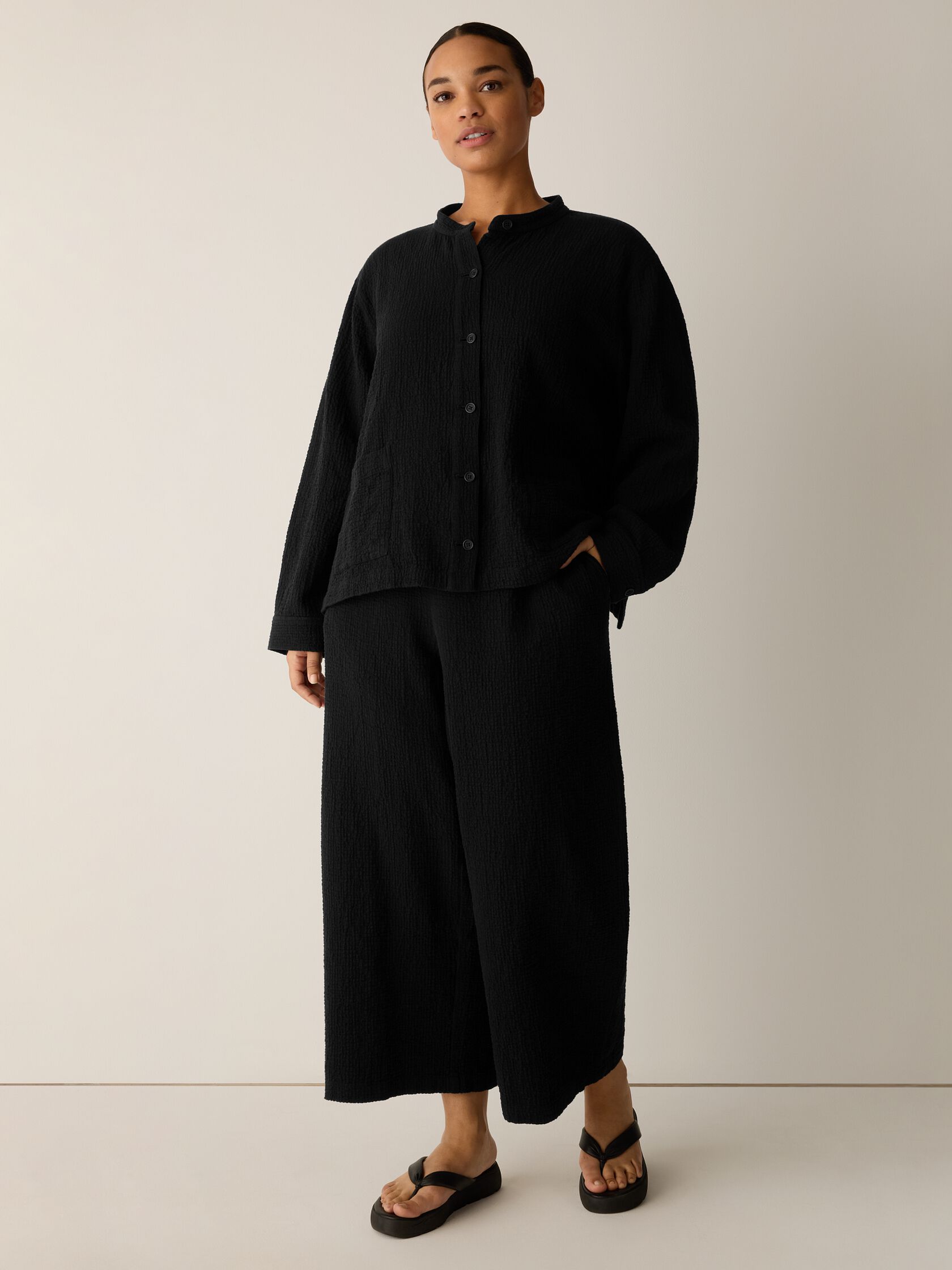 Organic Cotton Doubleweave Shirt Jacket