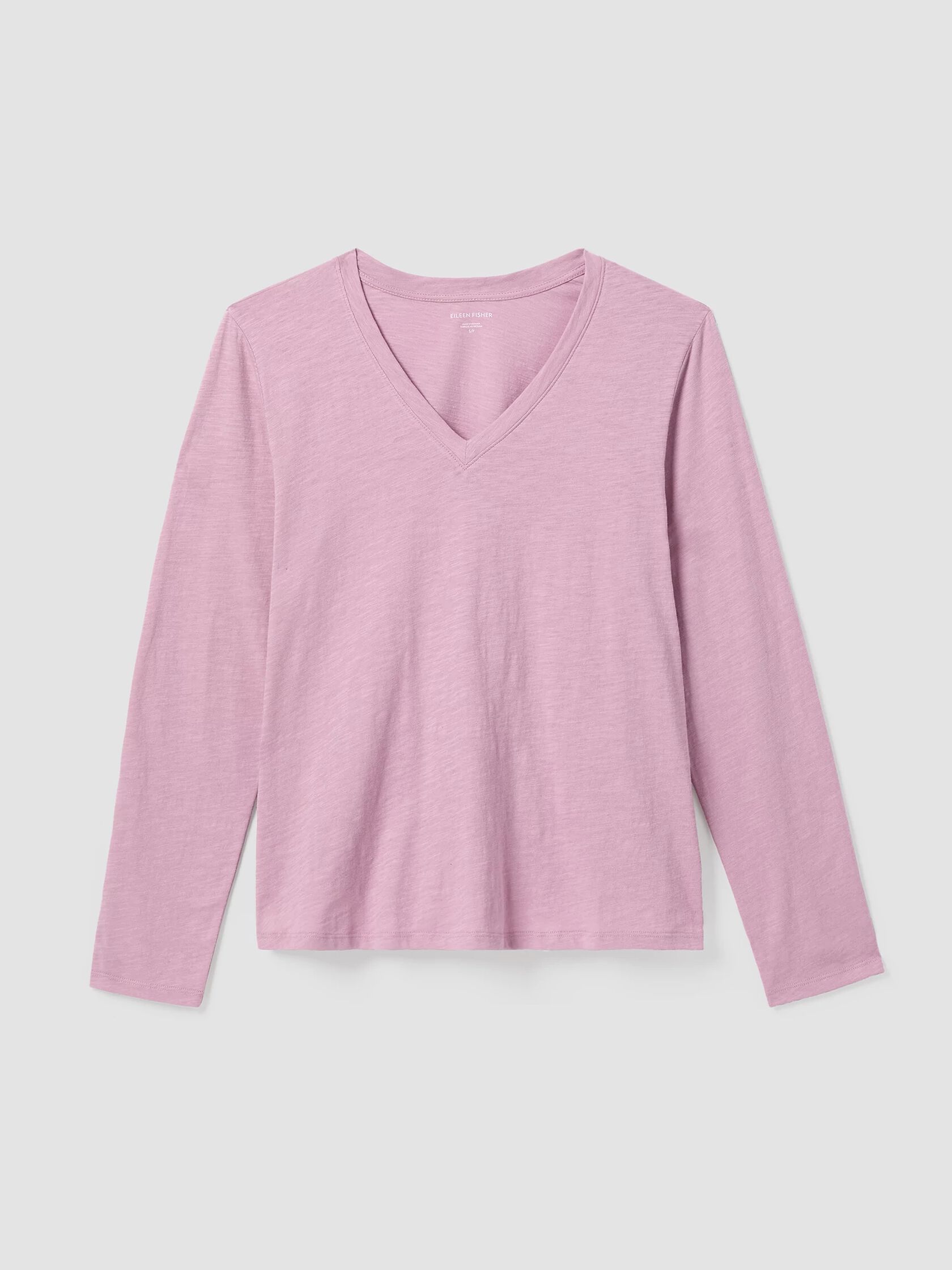 Organic Cotton Slub V-Neck Top