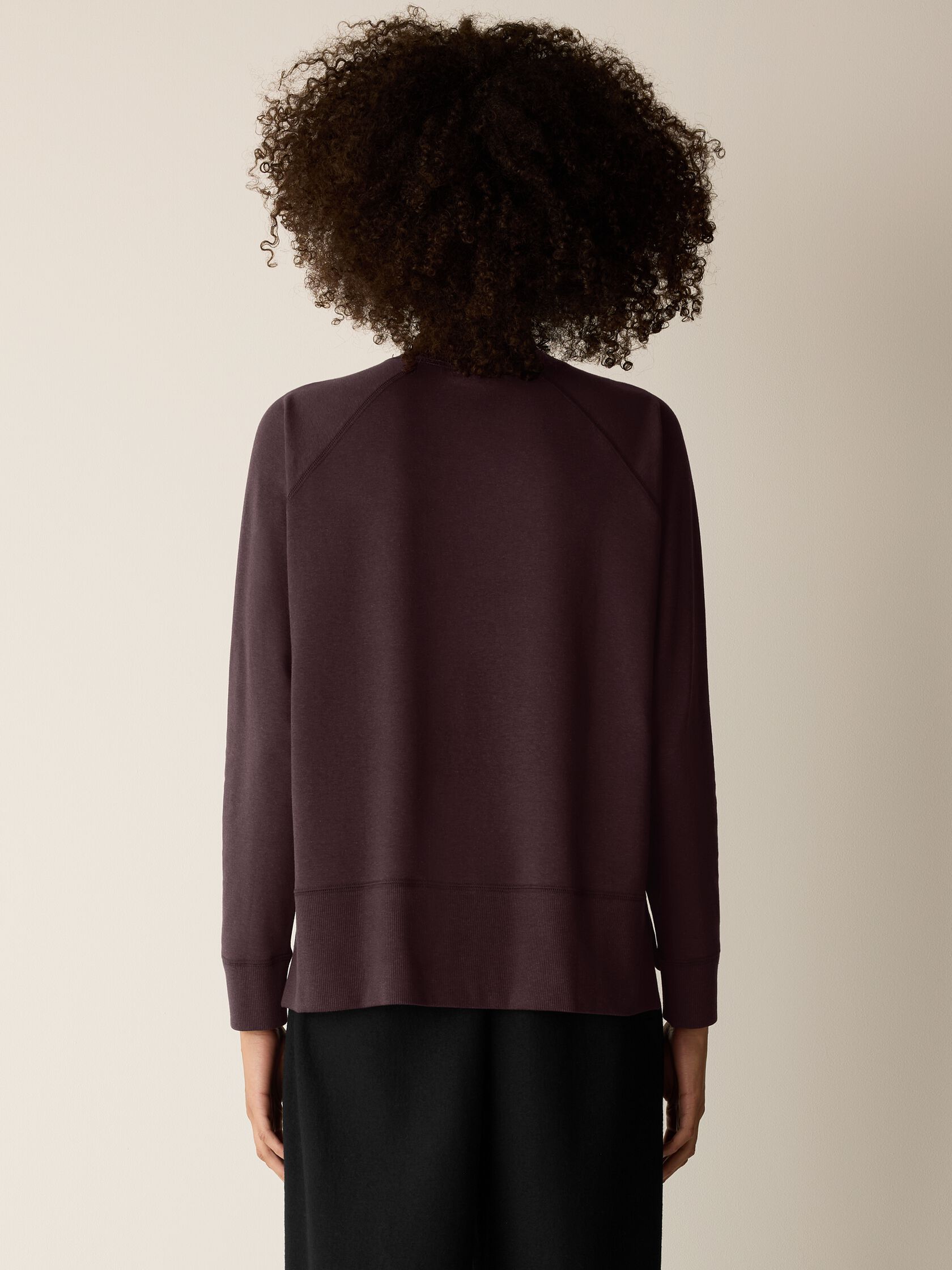 Cozy Brushed Terry Hug Mock Neck Top