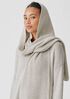 Cotton and Recycled Cashmere Hooded Scarf