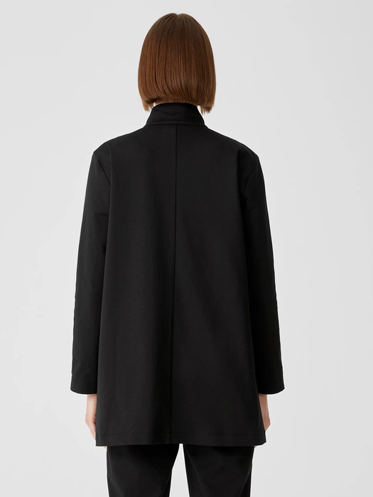 Cotton Ponte Stand Collar Jacket