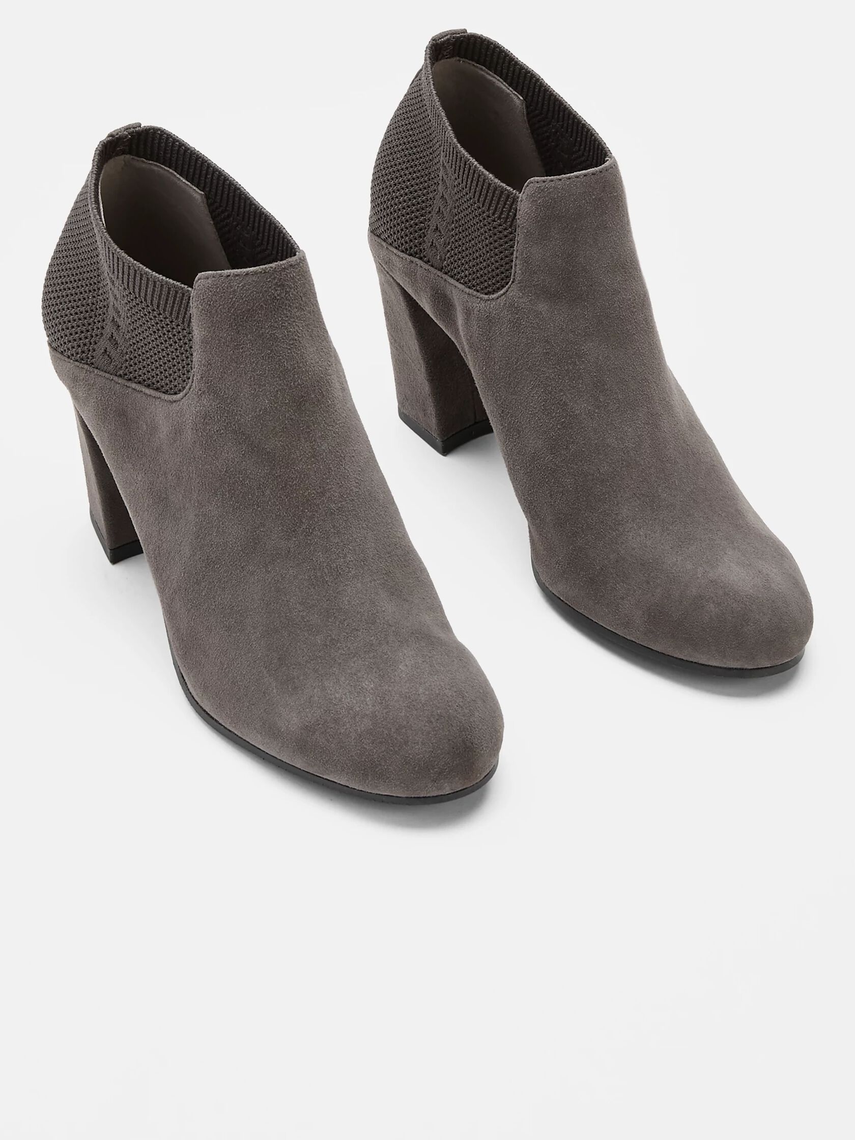 Marcy Suede Bootie with Stretch Knit