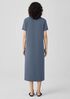 Pima Cotton Stretch Jersey Crew Neck Dress