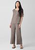 Crushed Silk Ballet Neck Top
