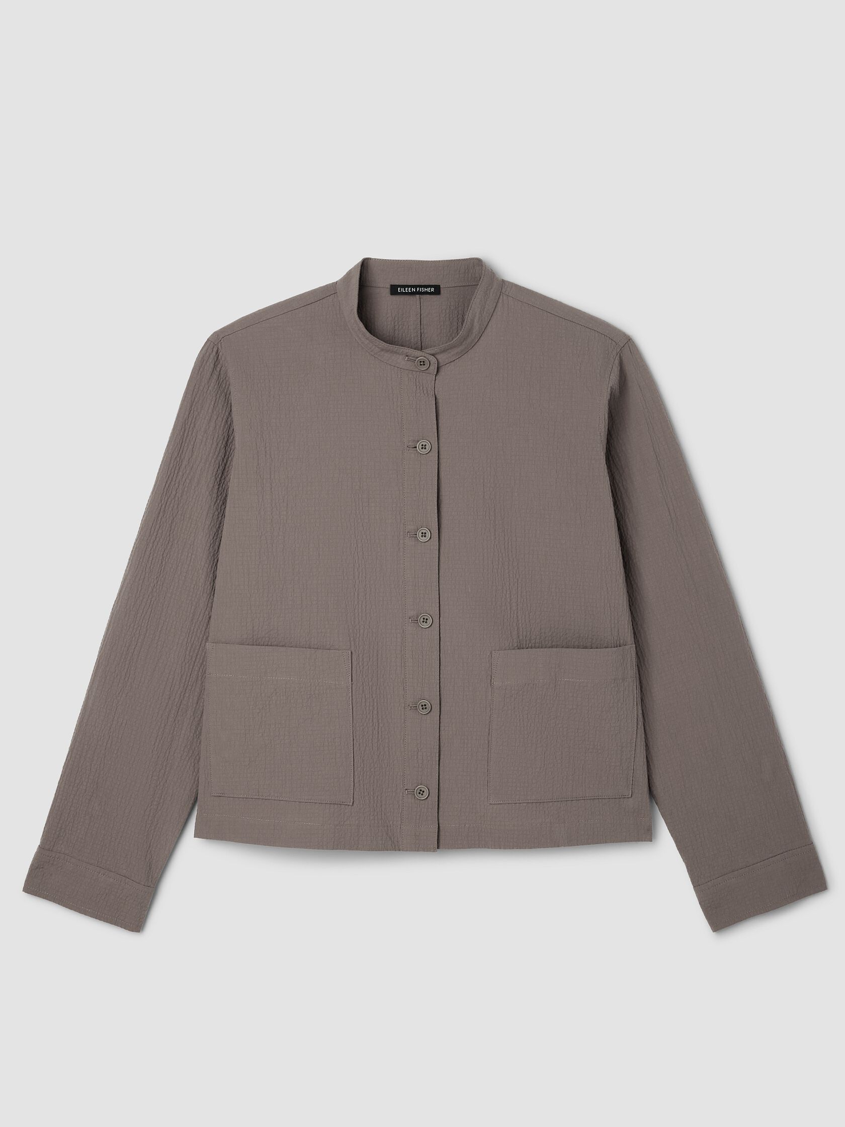 Organic Cotton Pucker Shirt Jacket