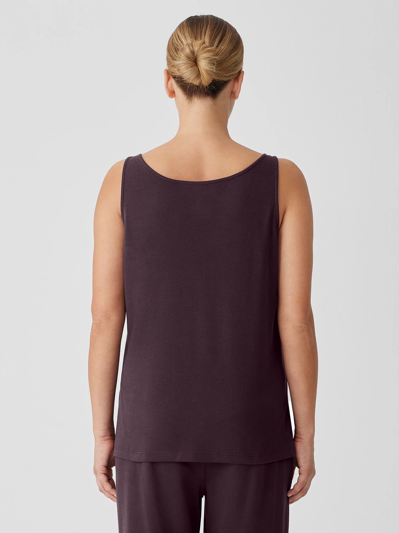 Organic Cotton Interlock Scoop Neck Sleep Tank