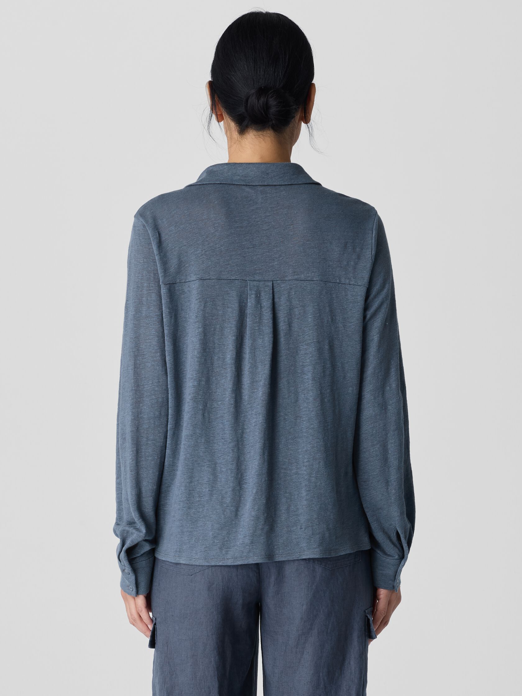 Organic Linen Jersey Classic Collar Shirt