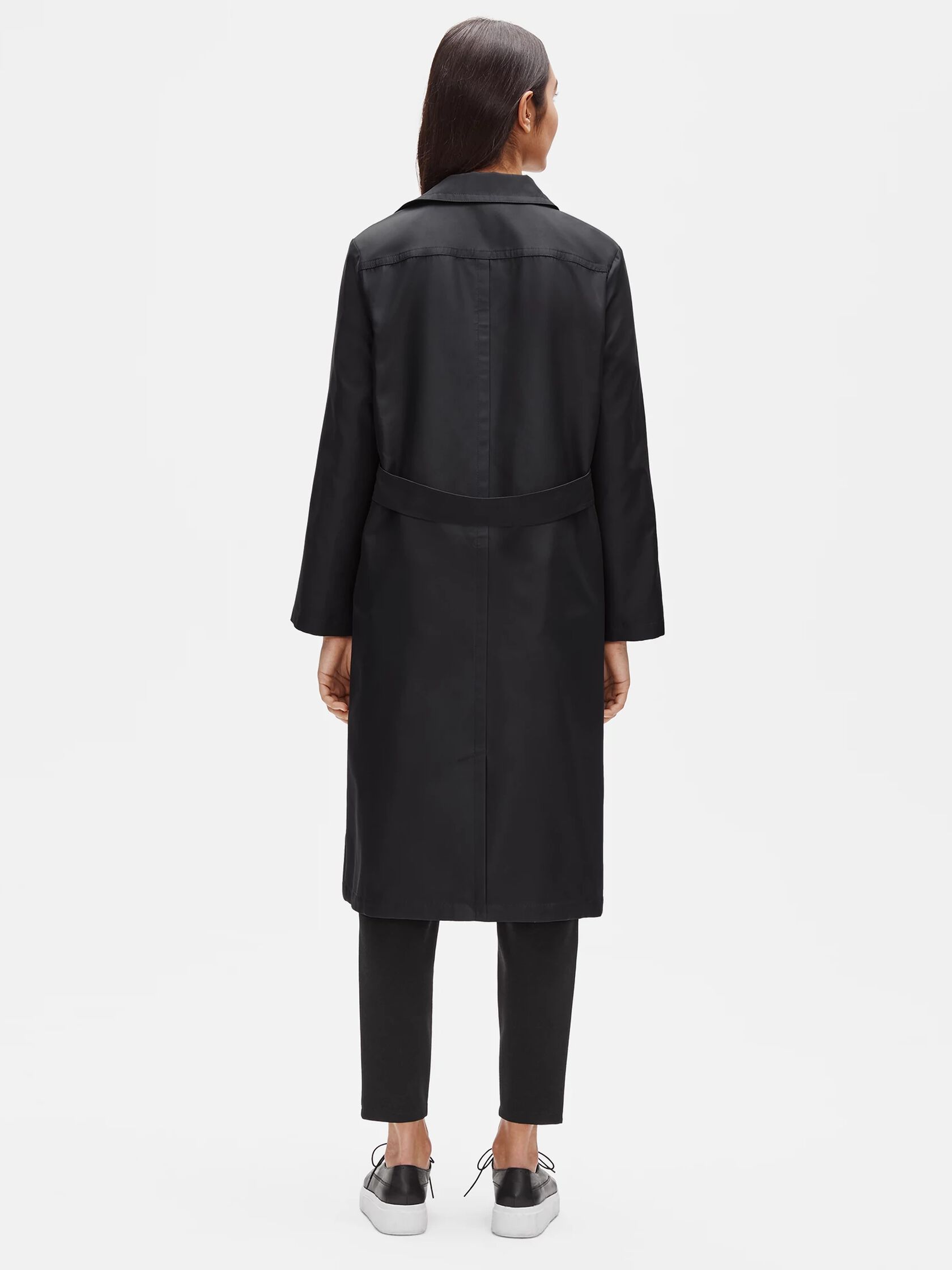 Recycled Polyester Twill Trench Coat
