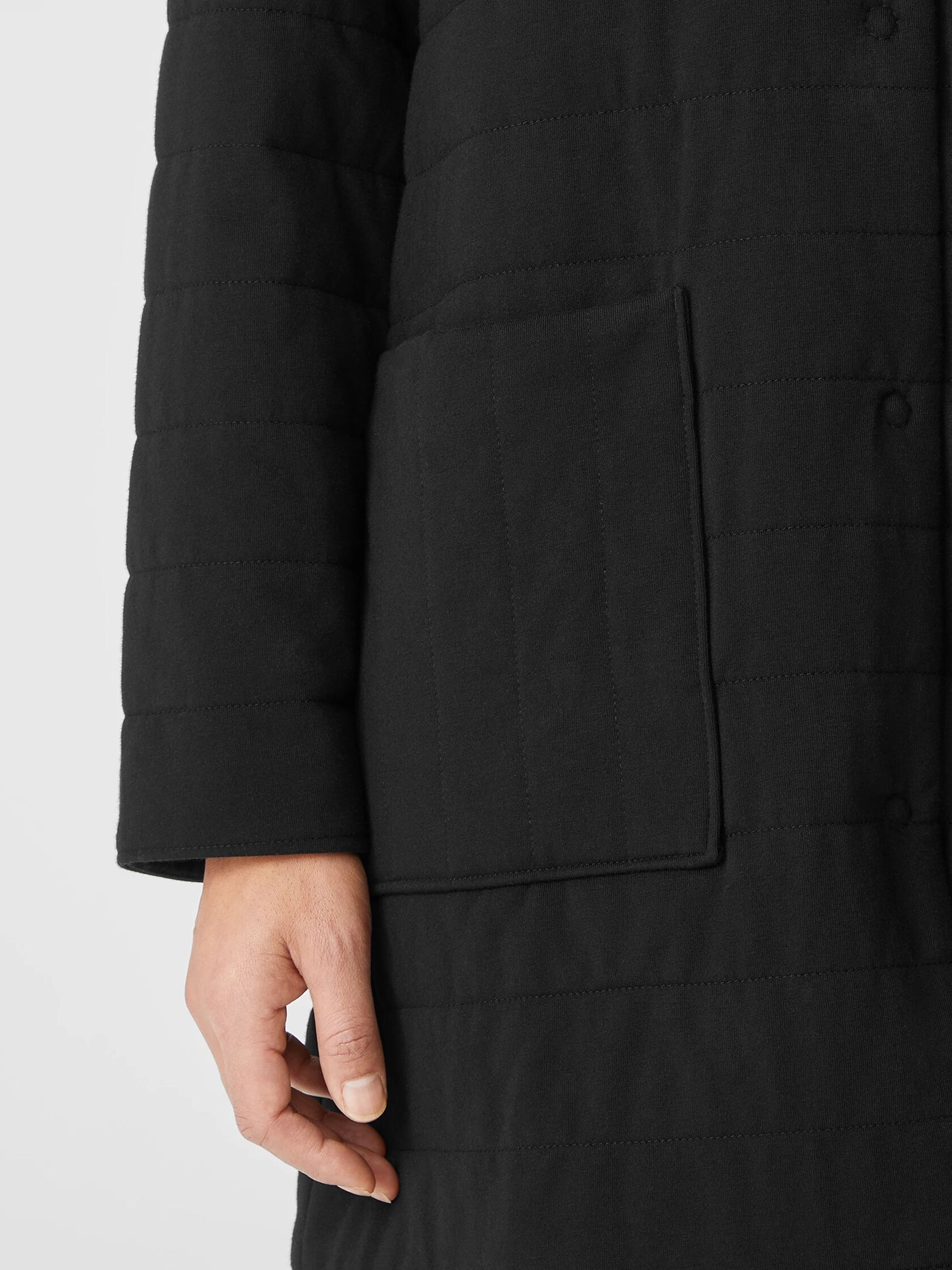 Traceable Organic Cotton Jersey Quilted Jacket