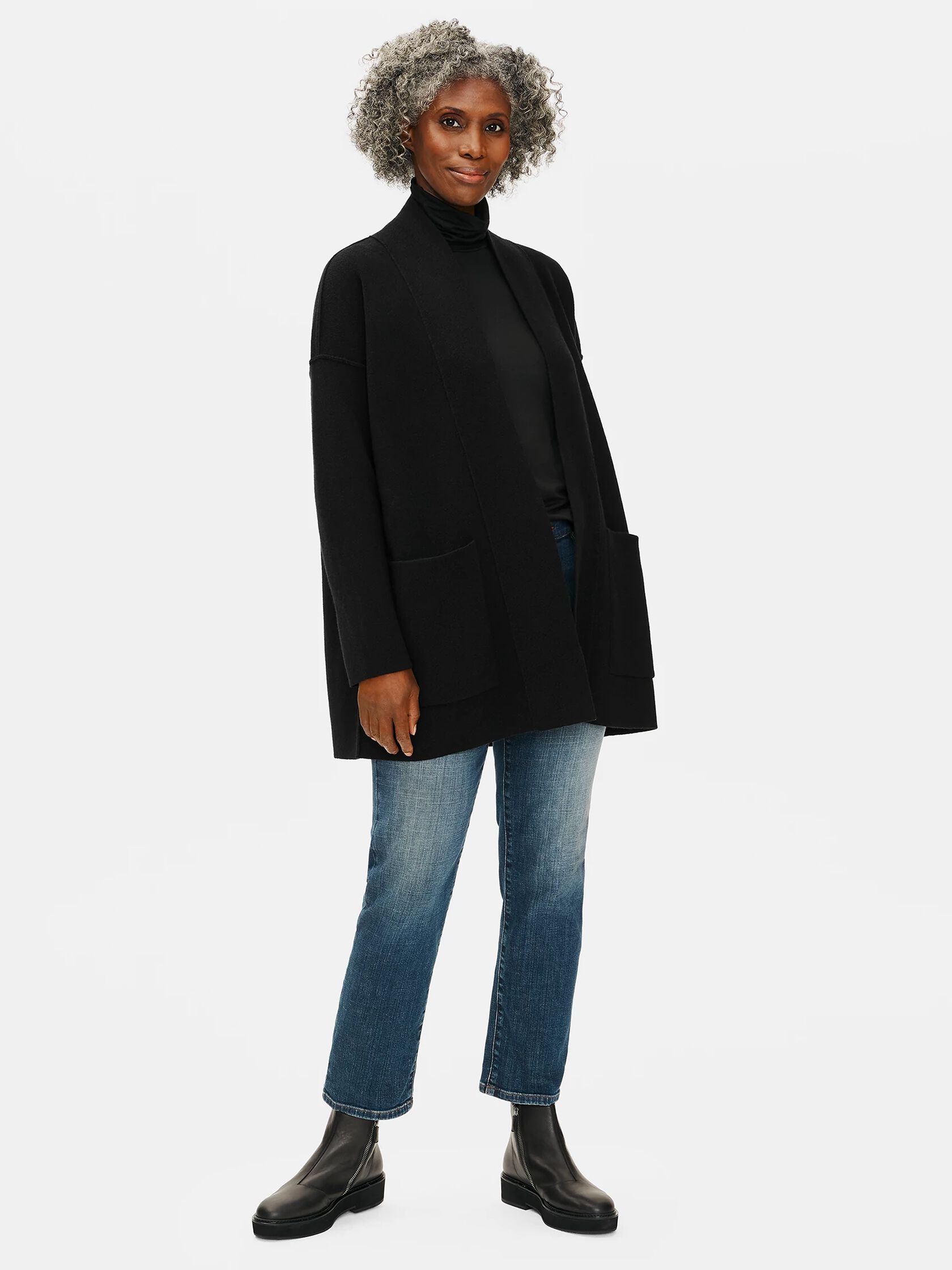 Lofty Recycled Cashmere Boxy Cardigan